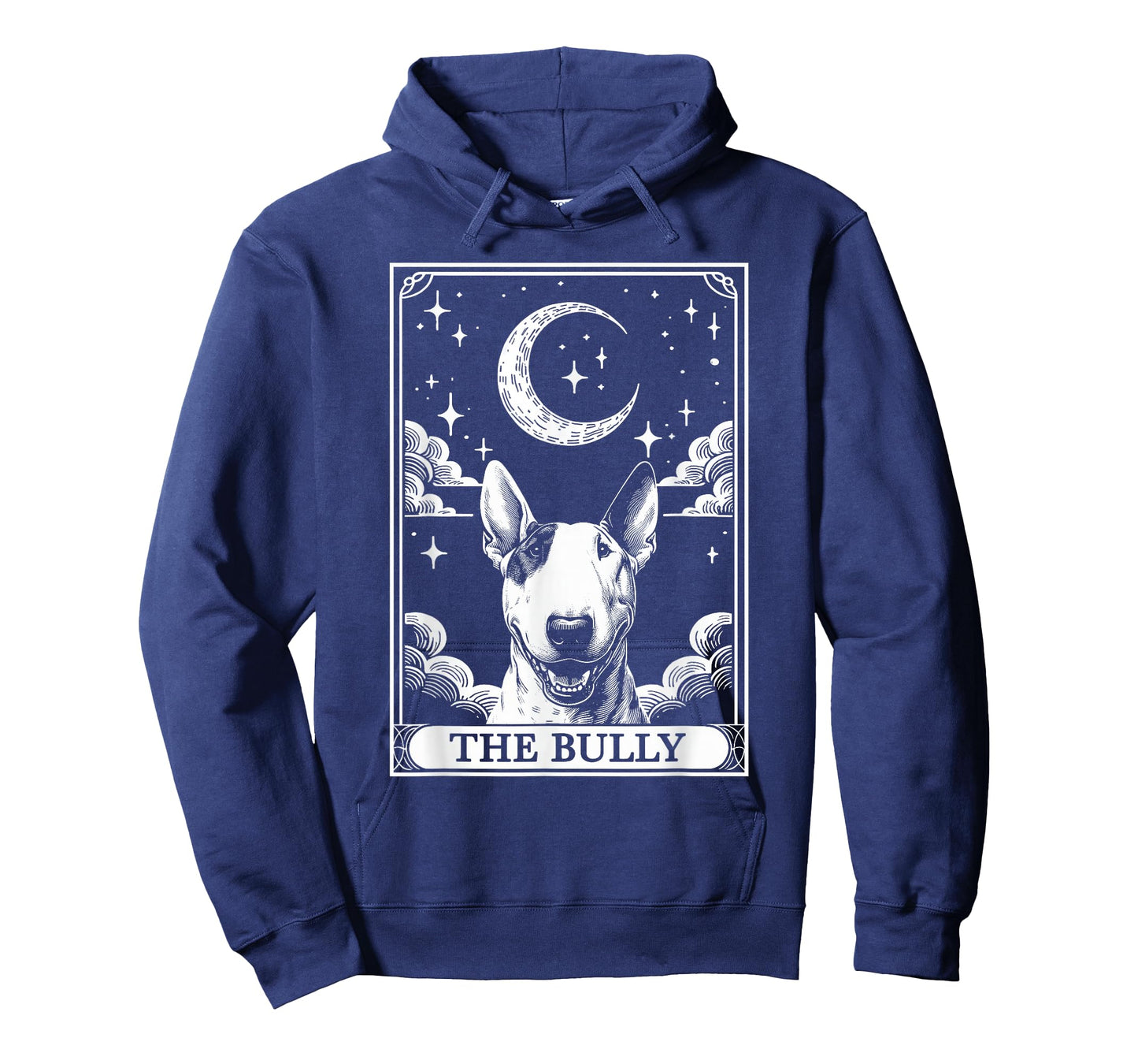 Tarot Card Vintage Crescent Moon Bull Terrier Bully Dog Mom T-Shirt
