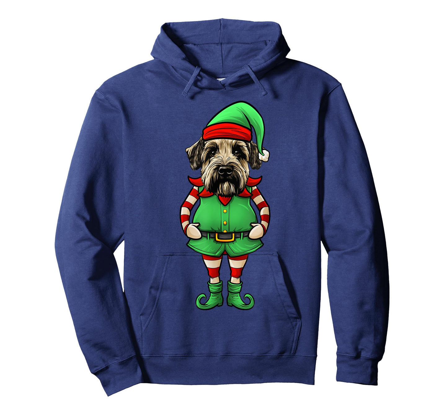 Funny Christmas Elf Soft Coated Wheaten Terrier Dog T-Shirt