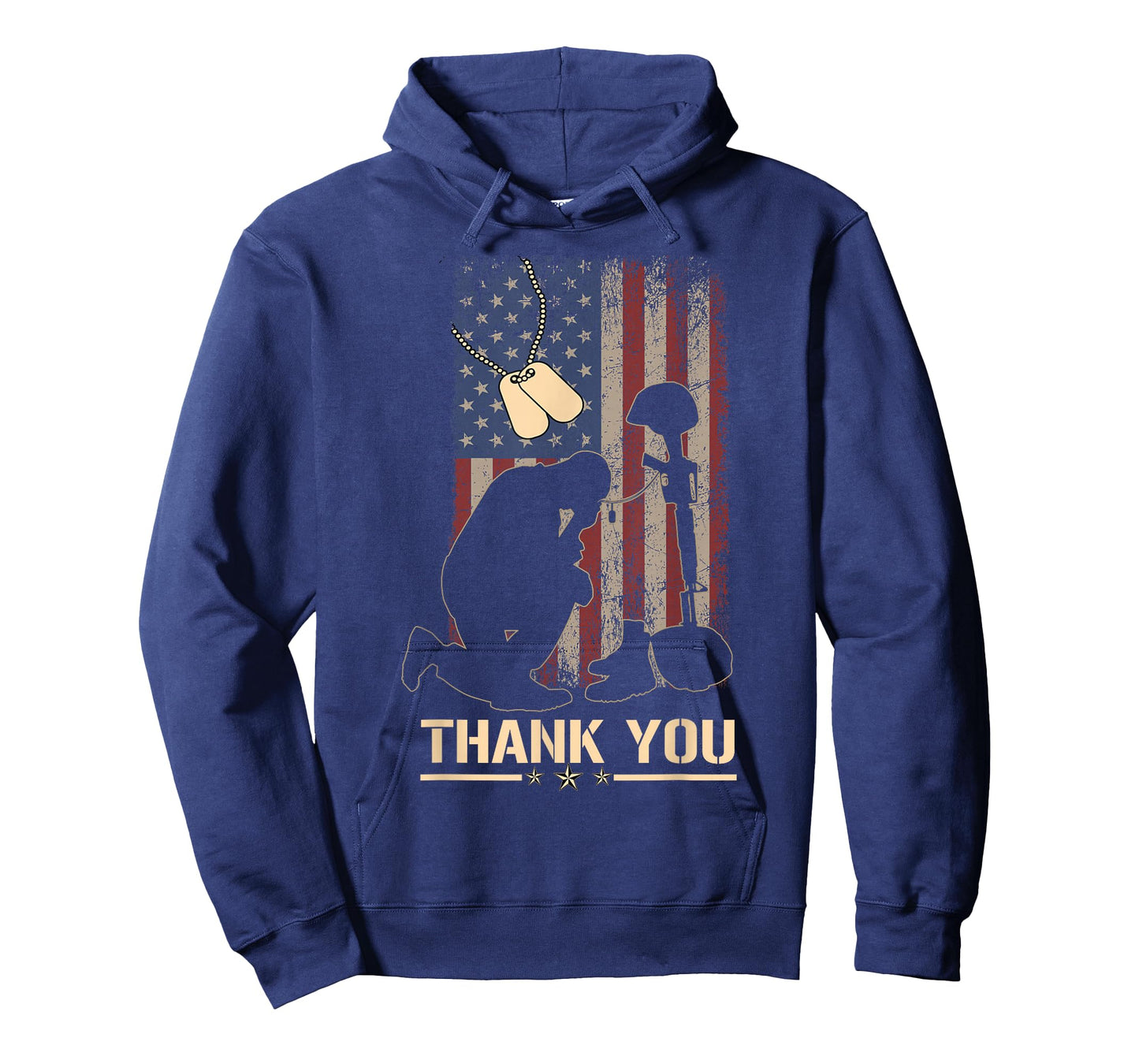 American Flag Thank You Veterans Military Appreciation T-Shirt