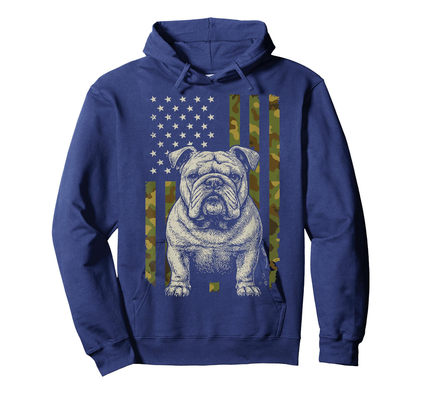Bulldog US Flag 4th of July T-Shirt