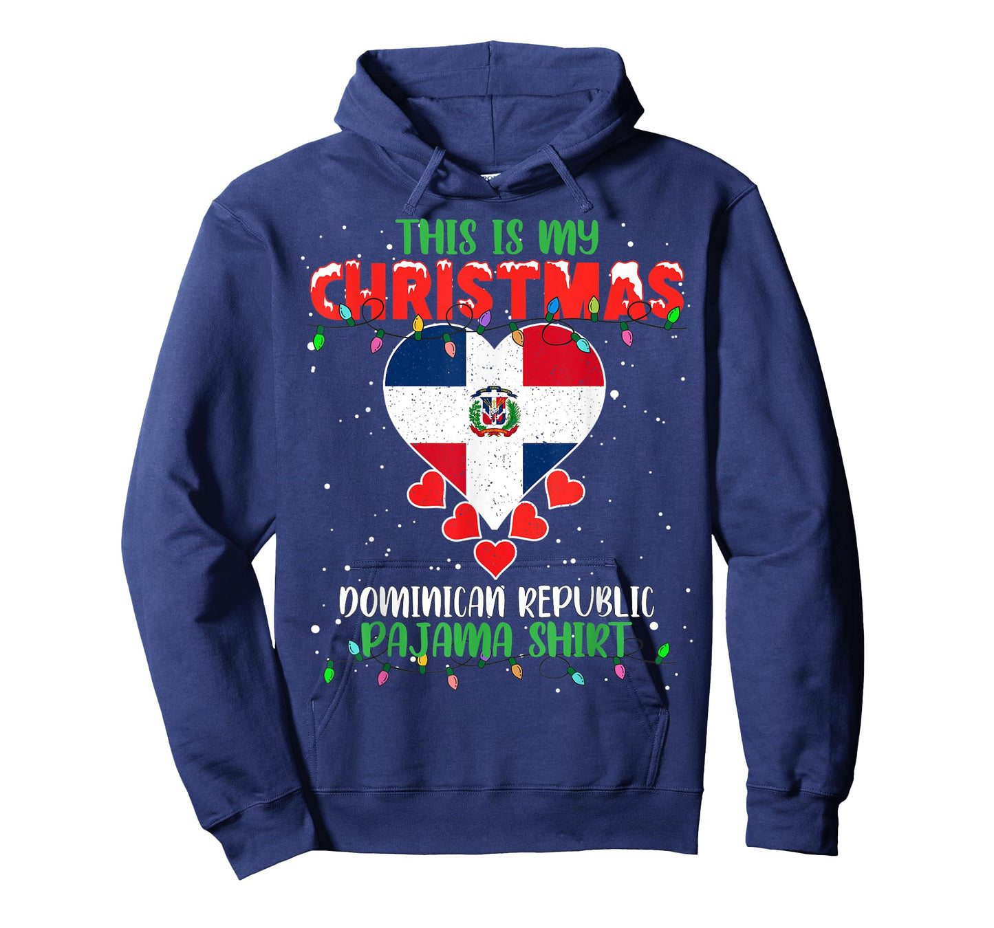 This Is My Christmas Lights Dominican Republic Flag Pajama T-Shirt
