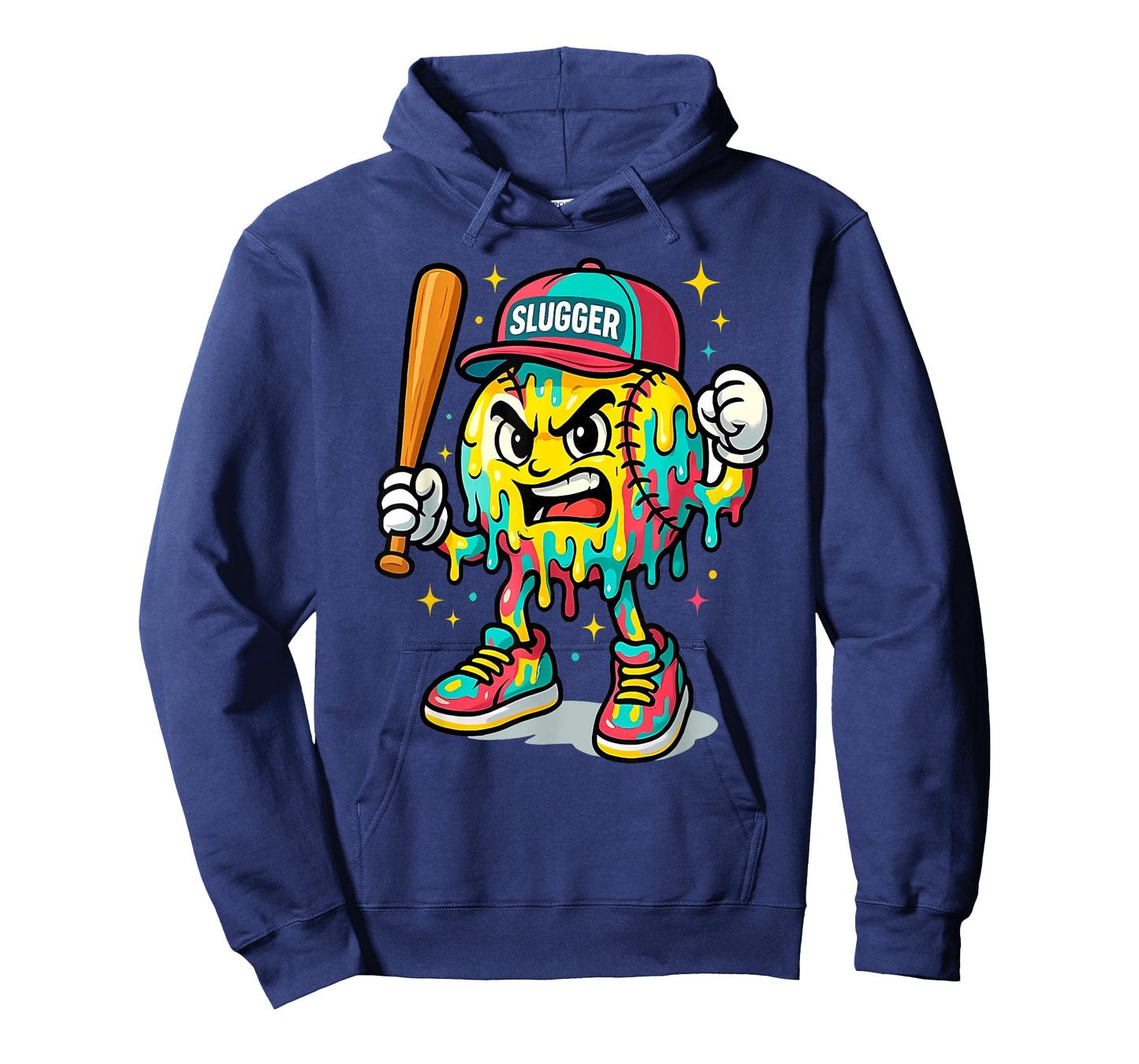 Funny Baseball Drip for Boys Kids Youth Dripping Ice Cream T-Shirt