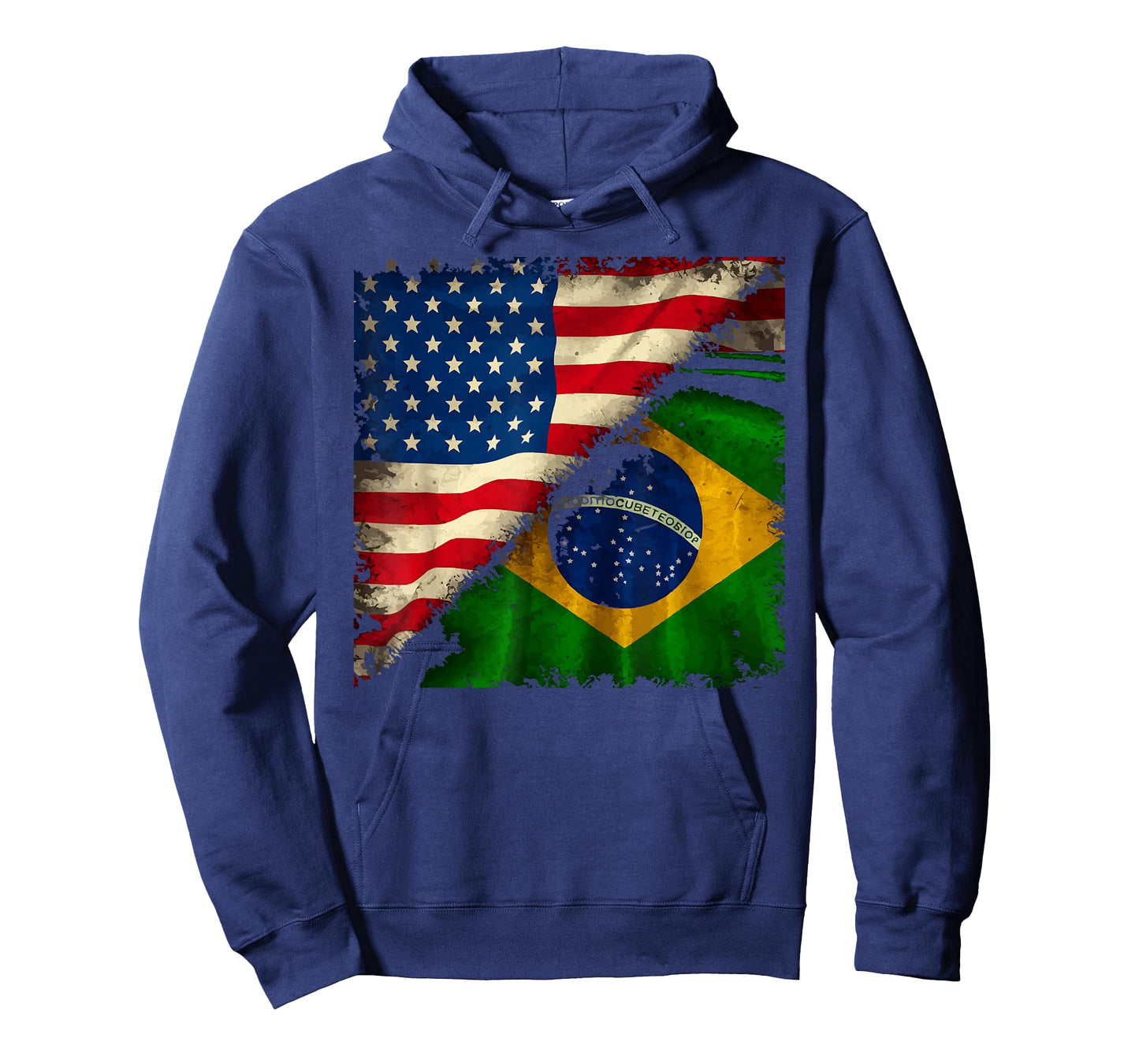 Half American Half Brazilian USA Flag Brazil America T-Shirt