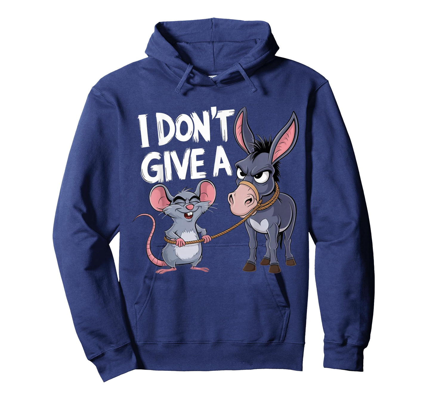 I Don't Give a Rats Donkey Mouse Funny Sarcastic Animal T-Shirt