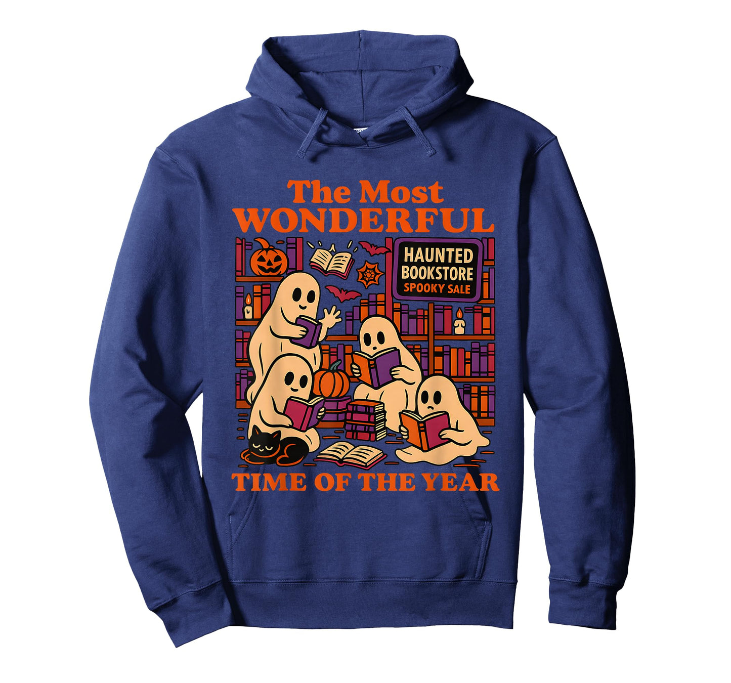 Colorful Ghost Book Club Haunted Bookstore Halloween T-Shirt