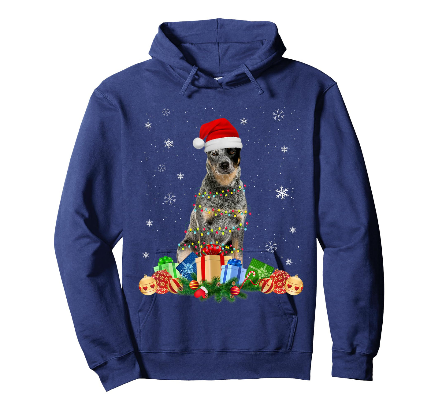 Australian Cattle Dog Christmas Lights Puppy Dog Lover T-Shirt for Men Women Kids