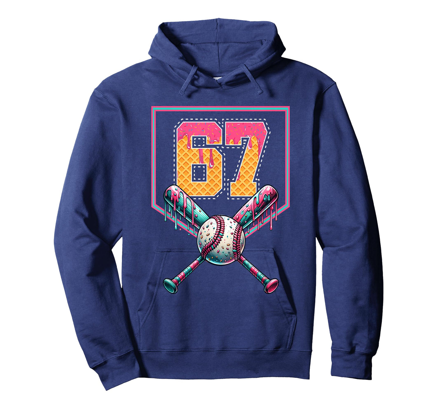 Baseball Drip Number 67 Player Or 67th Birthday T-Shirt