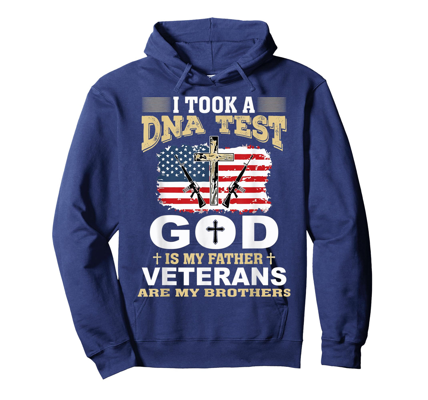 Mens I Took a DNA Test God is my Father Veterans are my Brothers T-Shirt