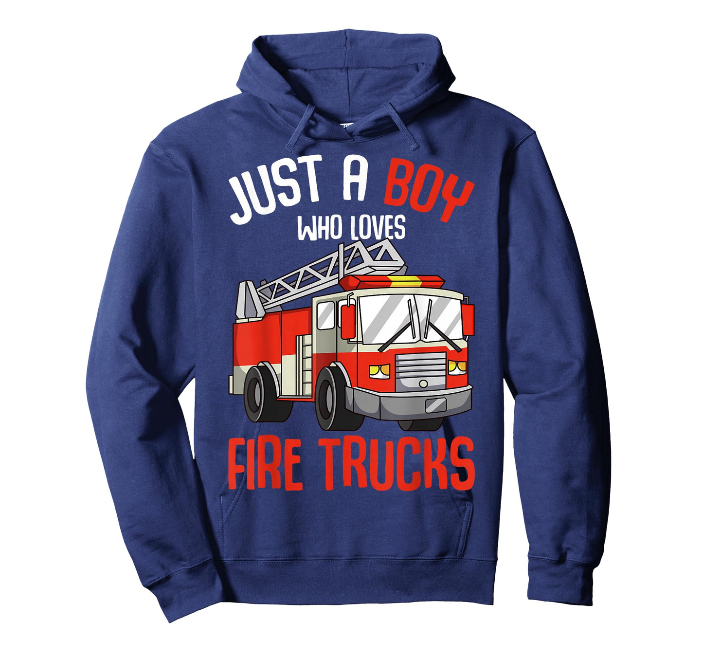 Just a Boy who Loves Firetrucks Firefighter Fireman Kids T-Shirt