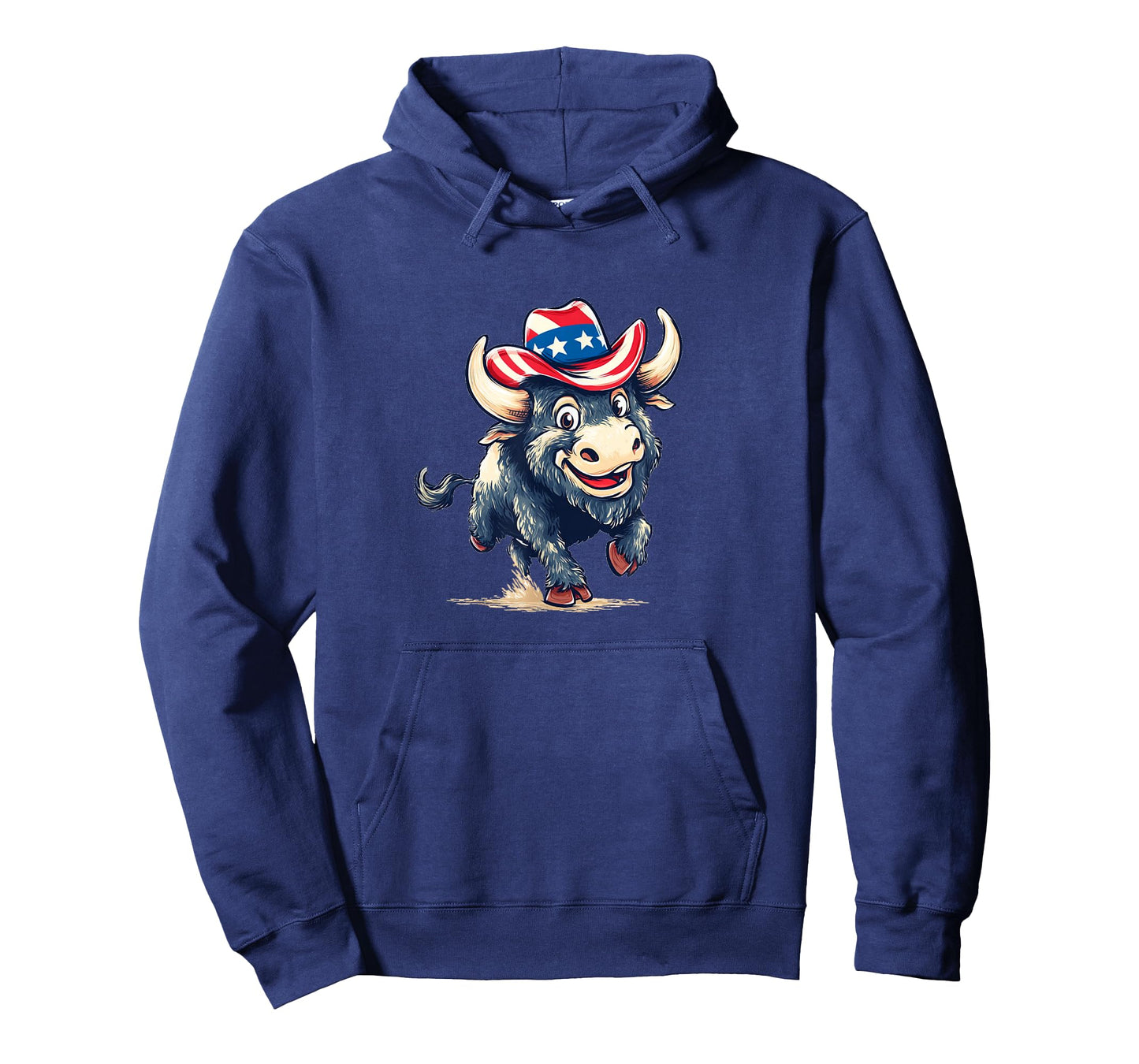 Smiling Bison with America Colors for Boys and Girls T-Shirt