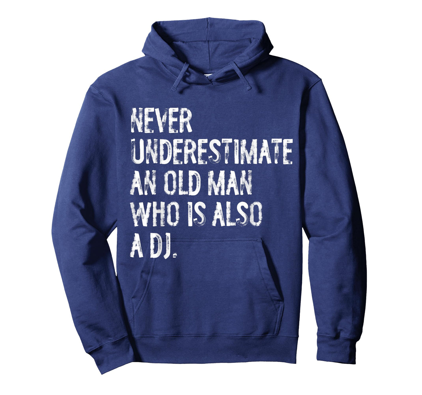 Typography Funny DJ Gifts Never Underestimate An Old Man Who Is Also A DJ T-Shirt