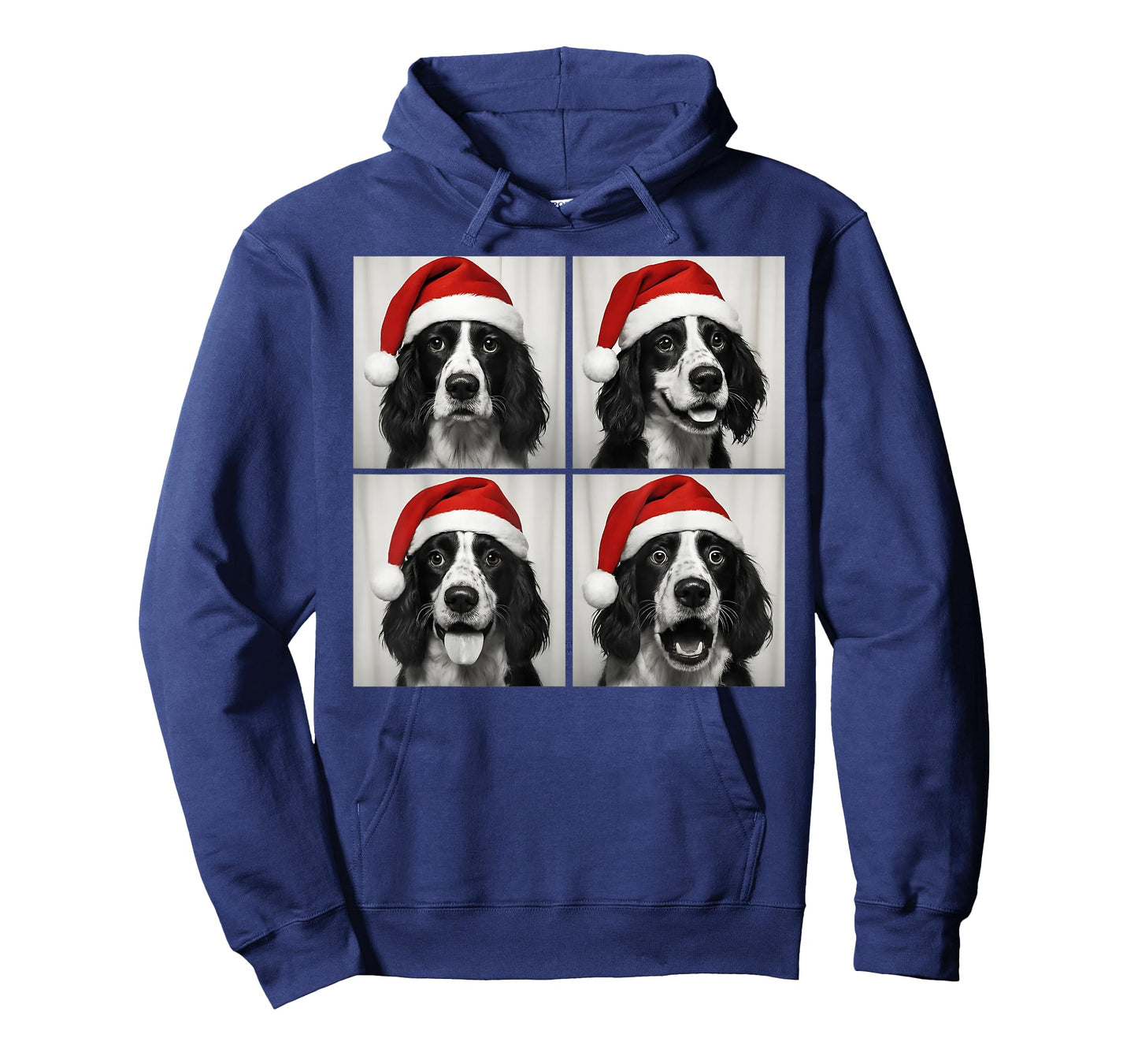 Funny Christmas English Springer Spaniel Santa Photo Booth T-Shirt