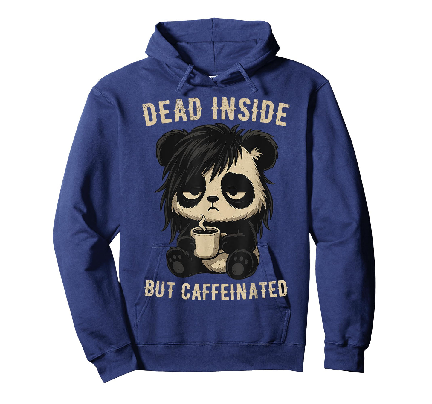 Dead Inside But Caffeinated Cute Emo Panda with Coffee T-Shirt