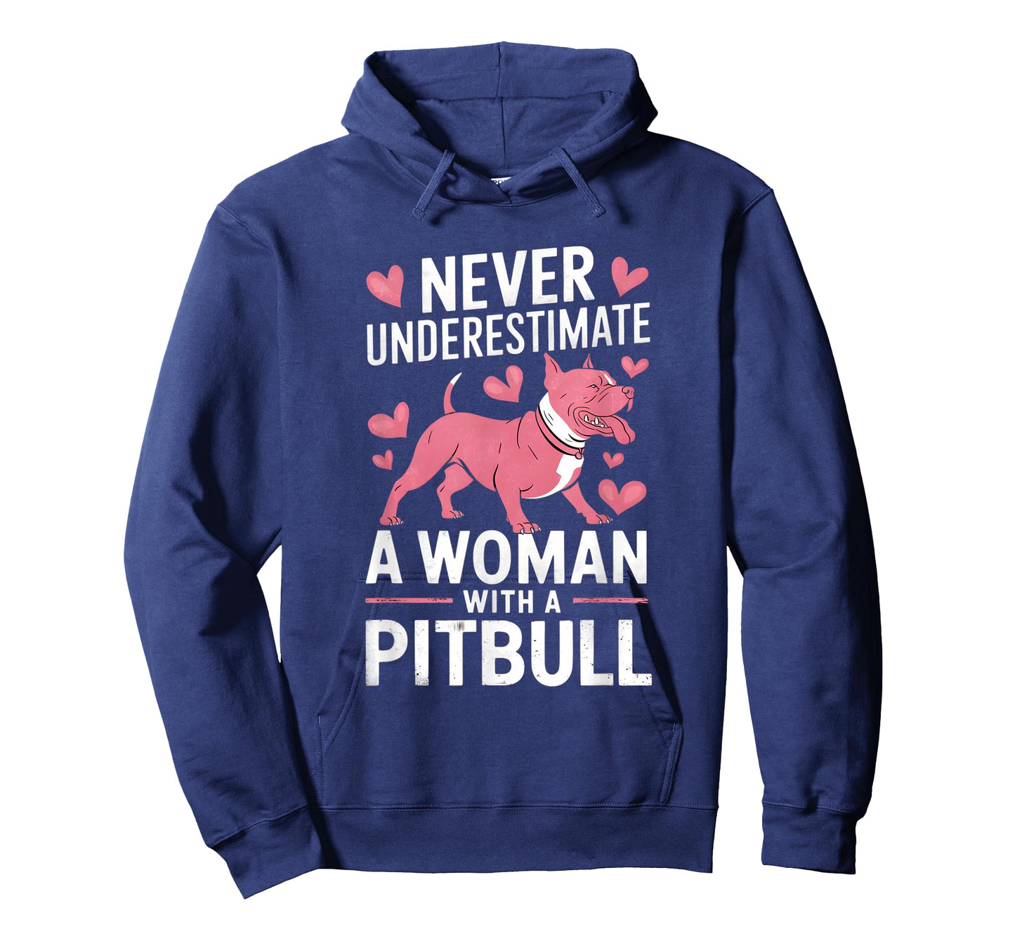 Never Underestimate A Woman With A Pitbull Funny Graphic T-Shirt