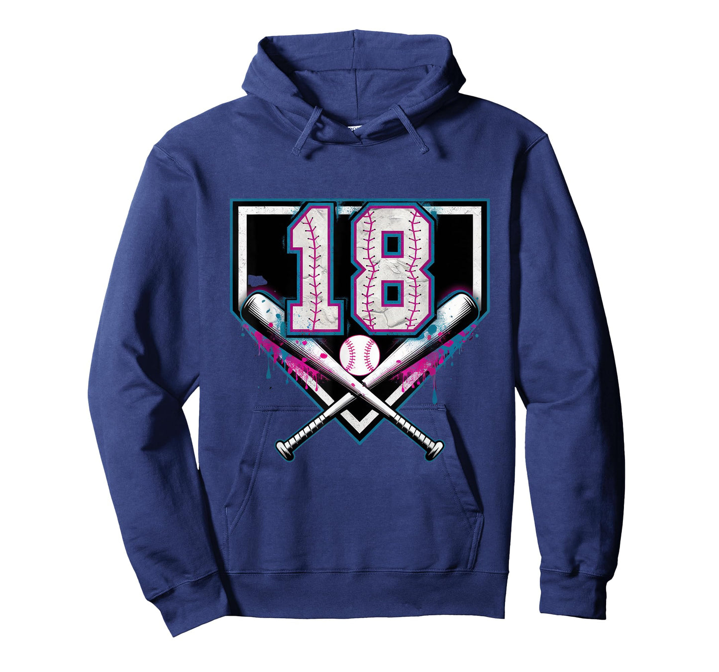 18th Birthday Baseball Home Ice Cream Sprinkle T-Shirt