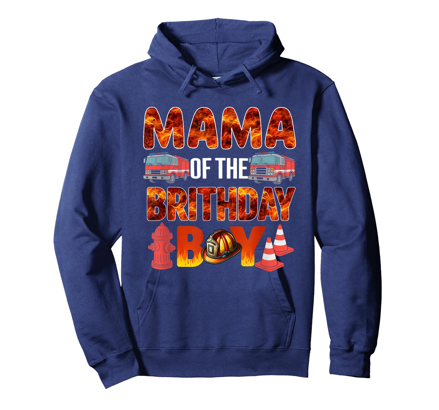 Mama of the Birthday Boy Fire Truck Firefighter Bday T-Shirt