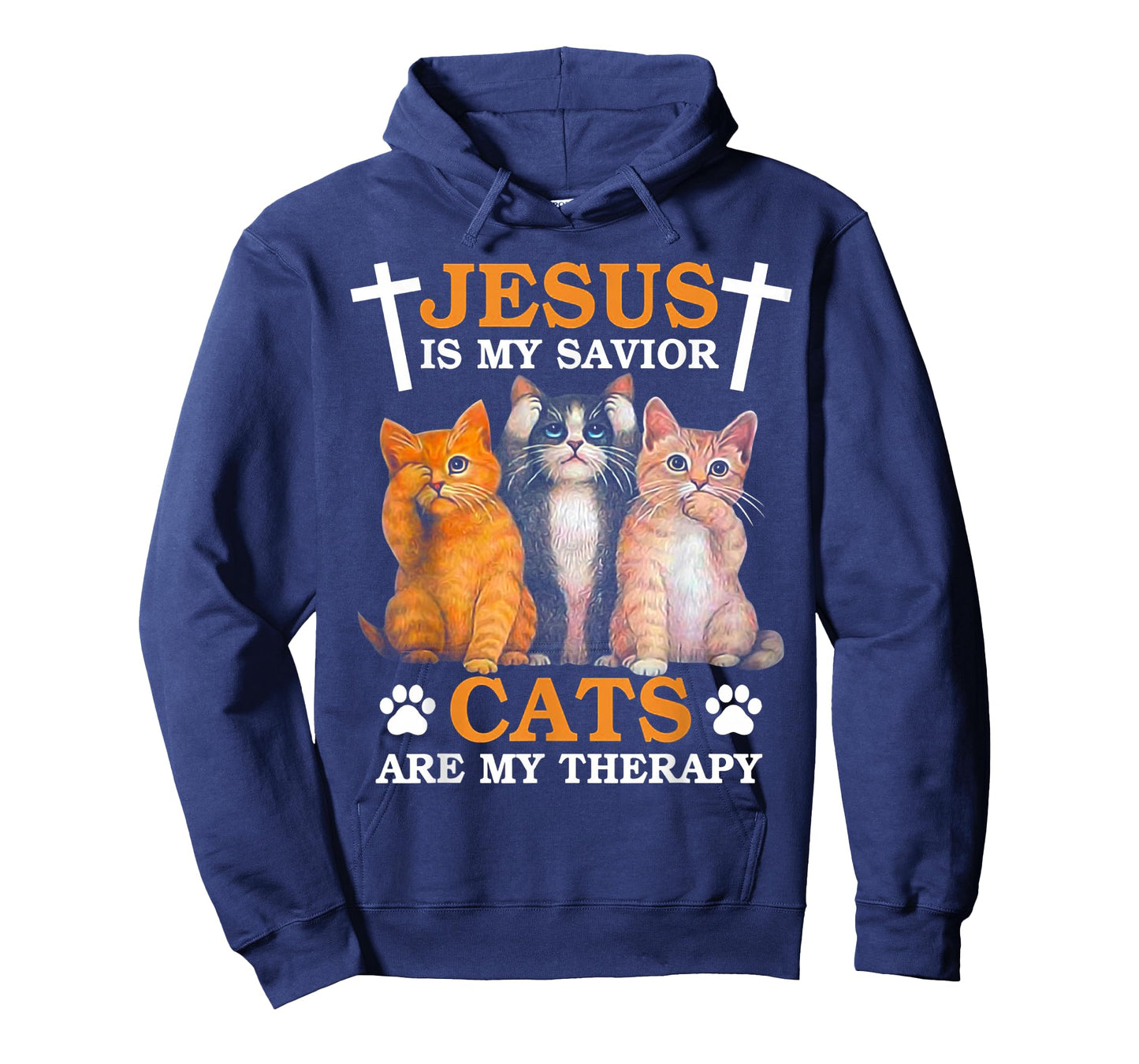 Jesus is my savior Cats are my therapy T-Shirt