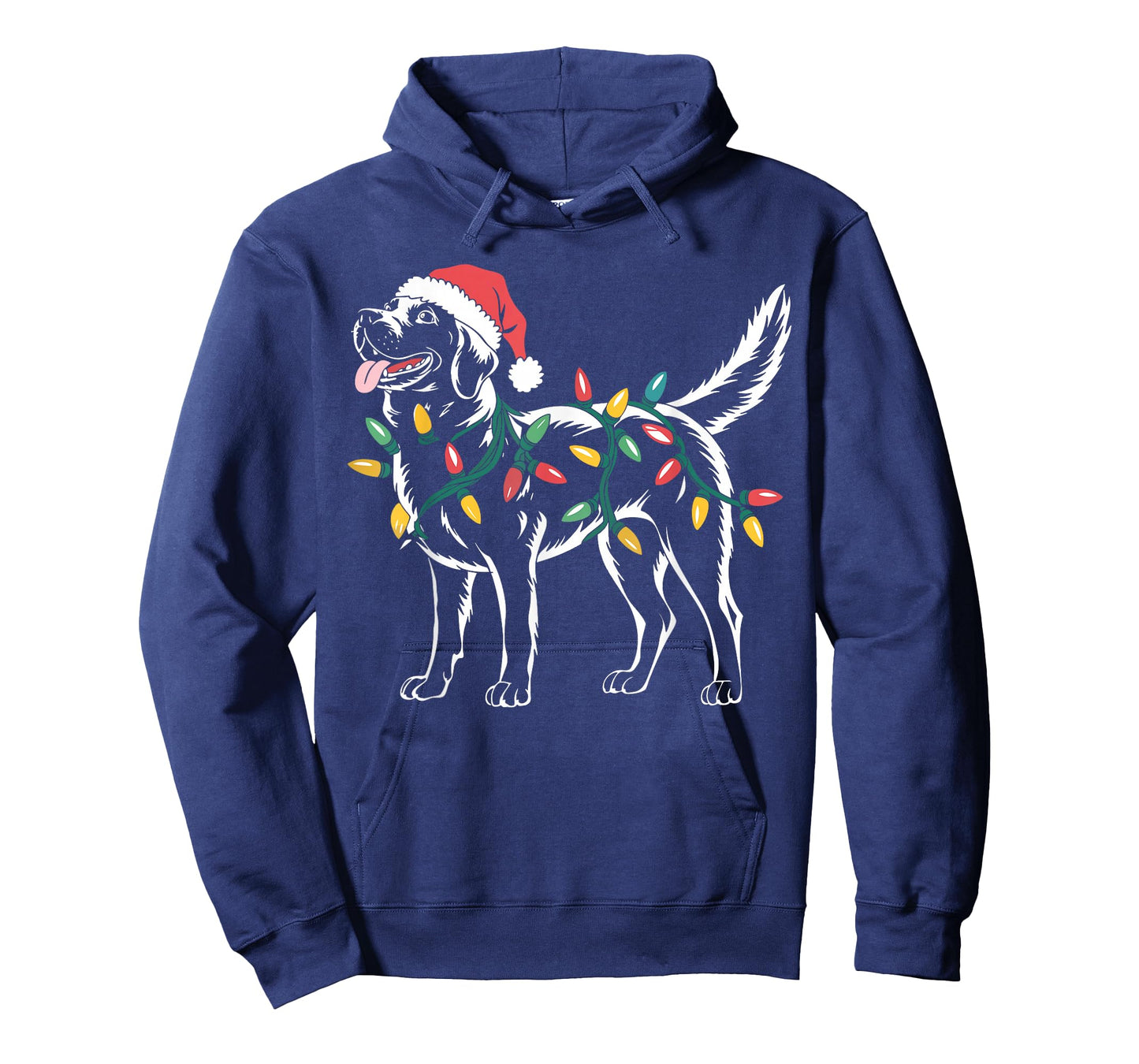 Funny Santa Labrador Retriever Christmas Lights Dog Lover T-Shirt