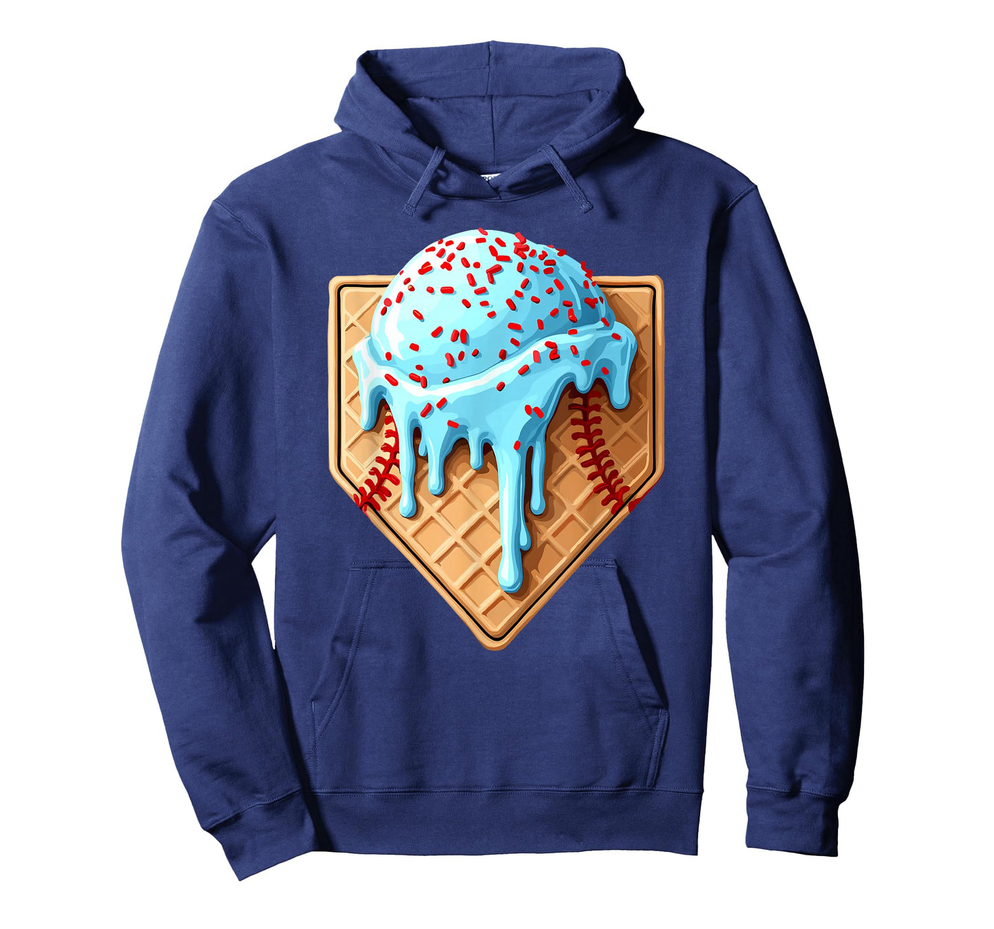 Ice Cream Baseball Drip Home Plate Dripping T-Shirt