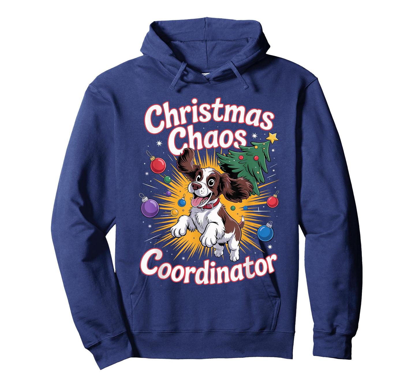 Christmas Chaos Coordinator Puppy English Springer Spaniel T-Shirt