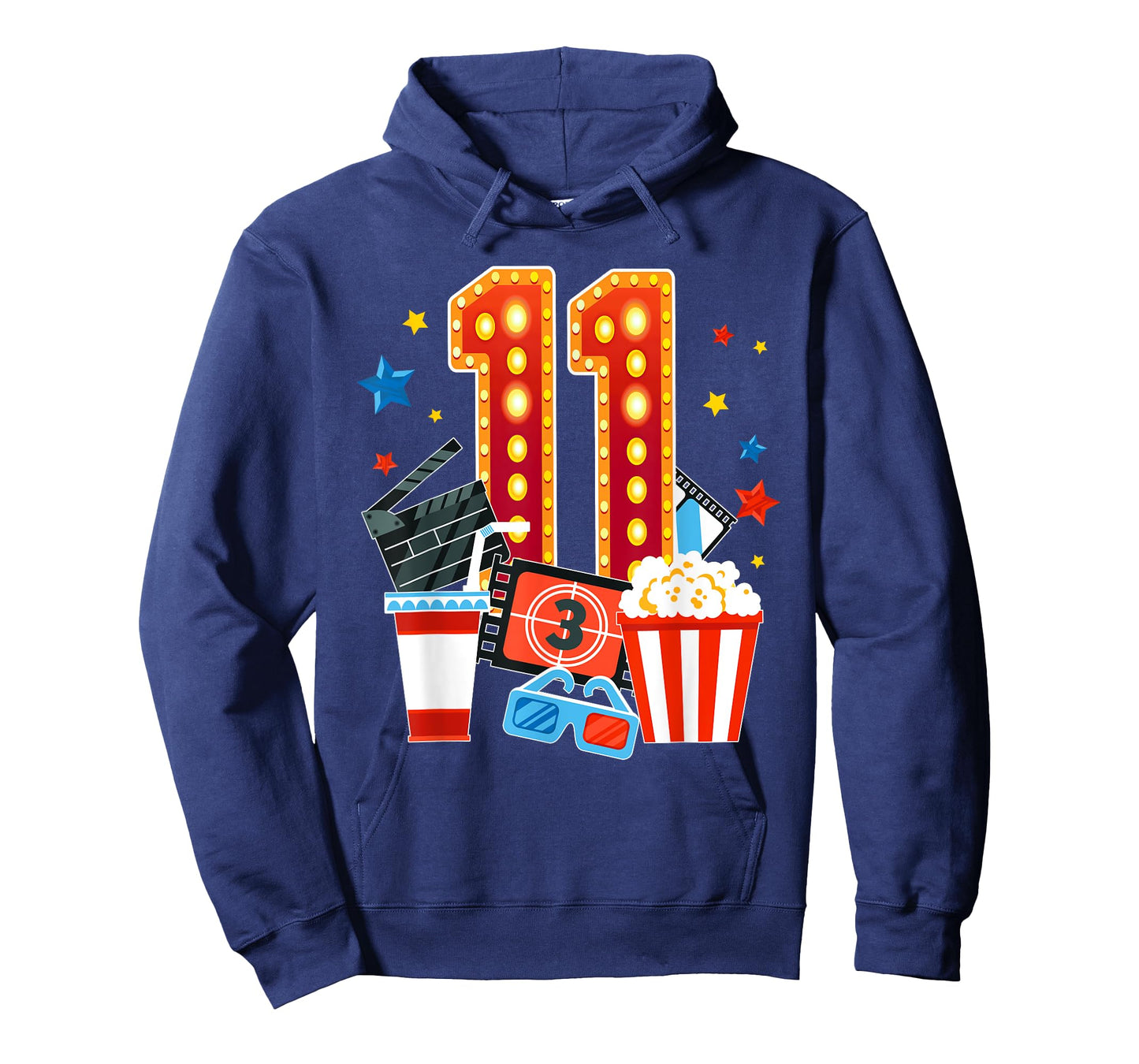 11th Birthday Movie Night Theme 11 Year Old Birthday Party T-Shirt