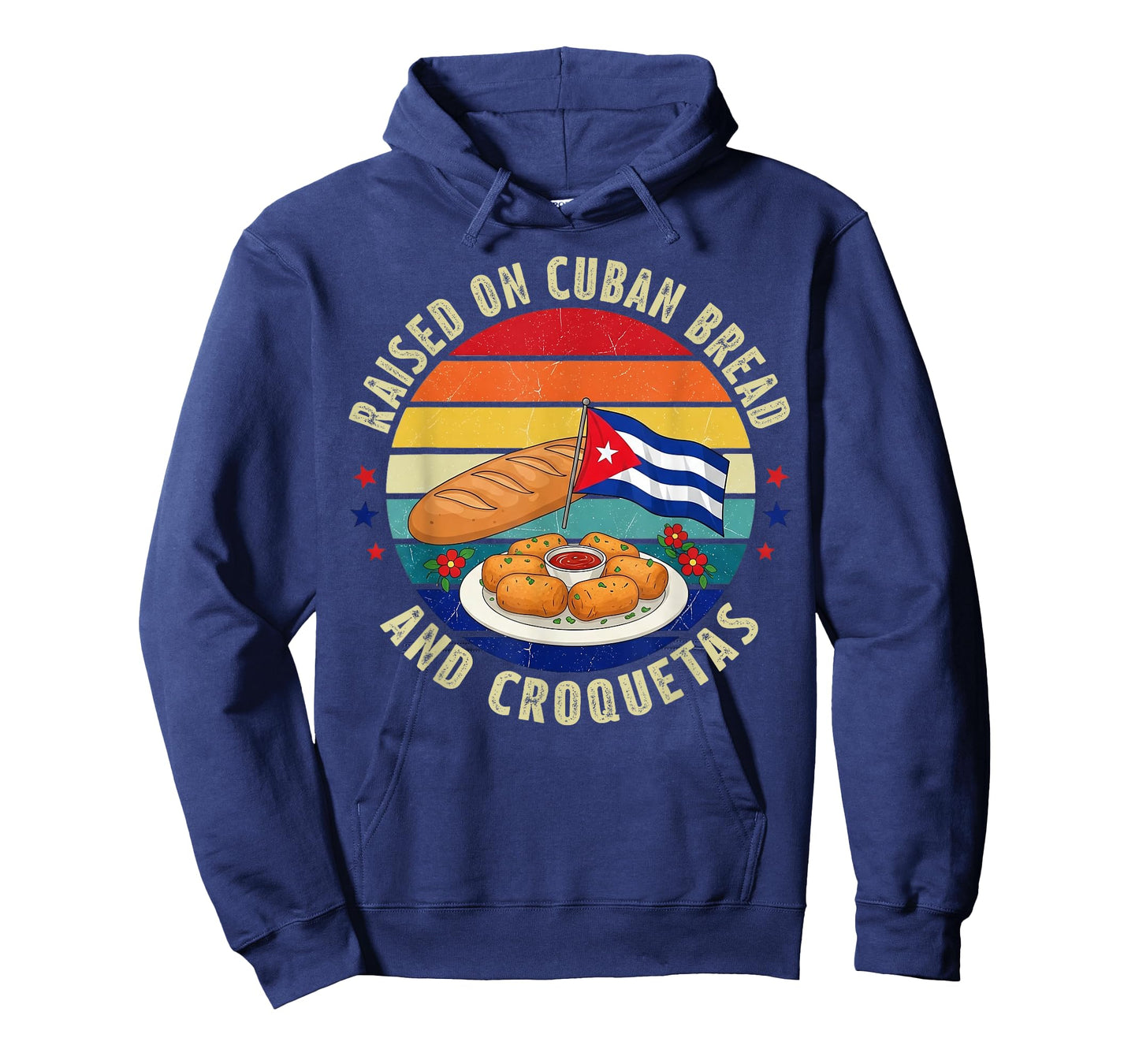Raised on Cuban Bread and Croquetas Retro Latin Heritage T-Shirt