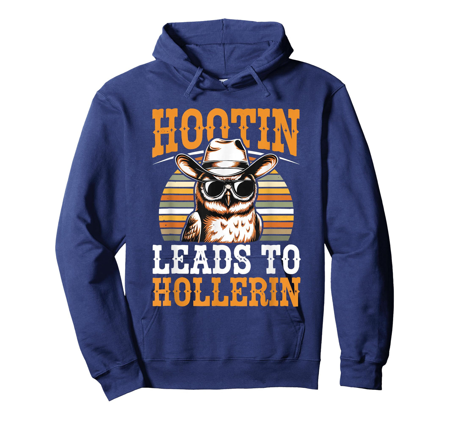 Hootin Leads to Hollerin Owl Cowboy Style Retro Western T-Shirt