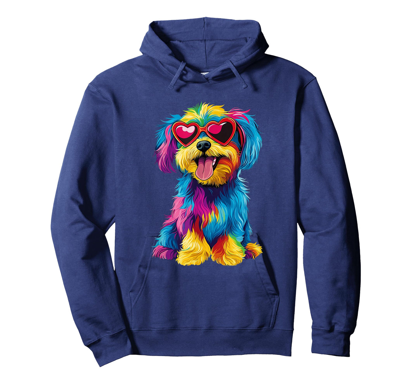 Rainbow Cute Dog Wearing Glasses Heart Puppy Love Dog Funny T-Shirt