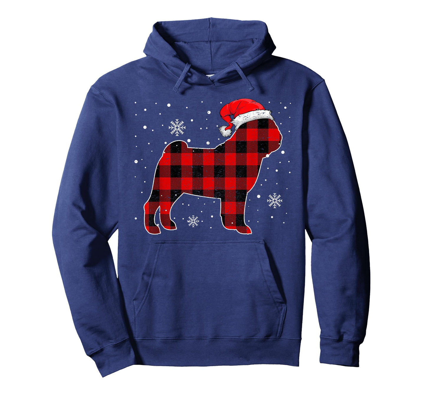 Check Brand For 50, Christmas Buffalo Plaid Pug Pajama T-Shirt