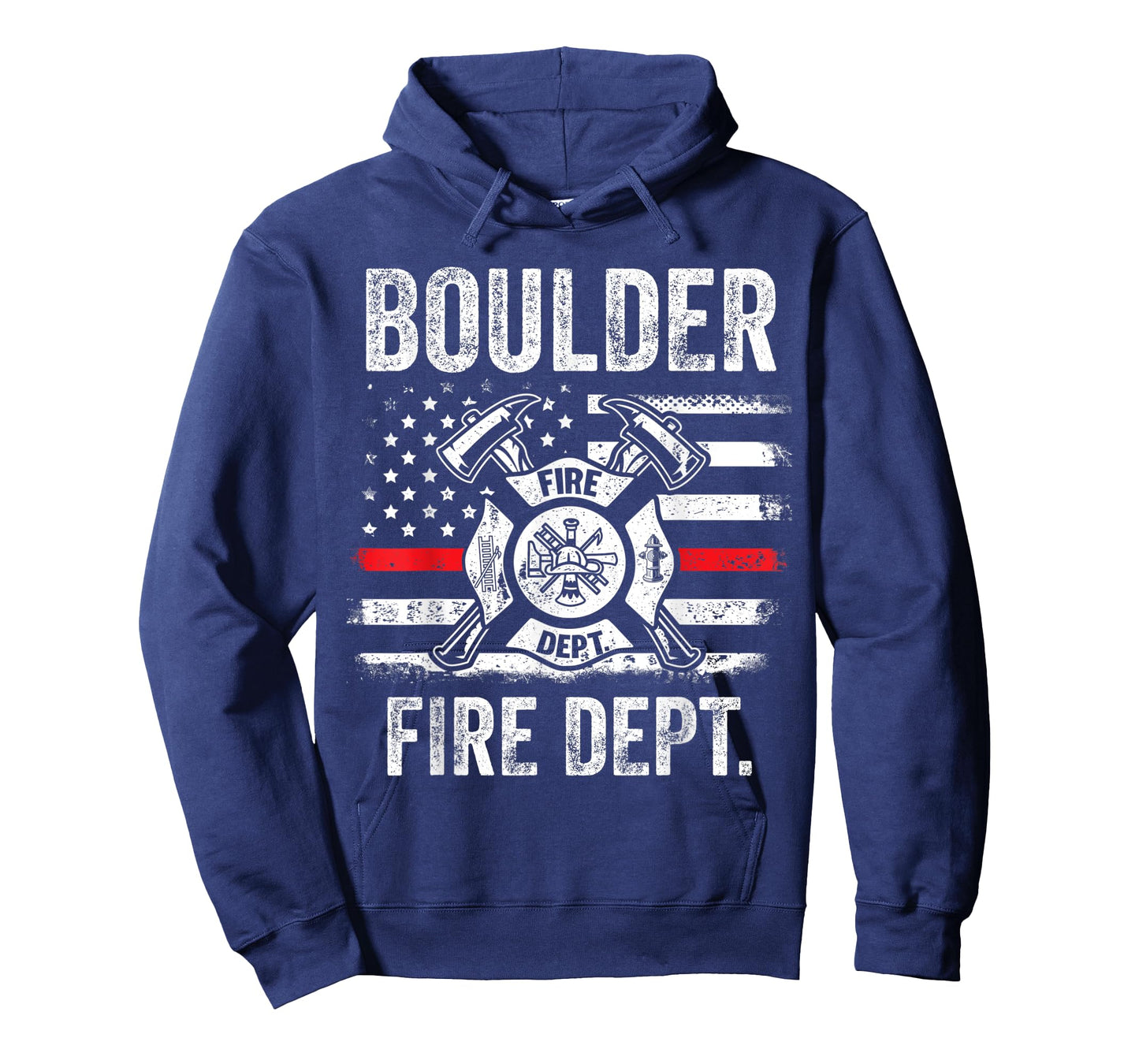 Boulder Colorado Fire Department Thin Red Line Fireman T-Shirt