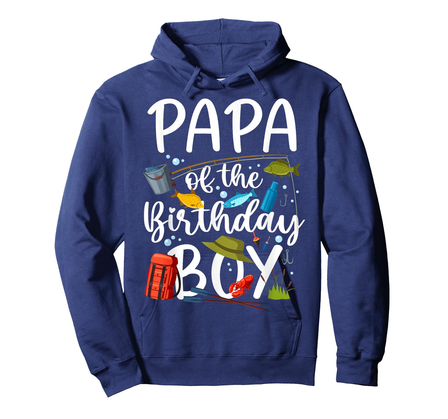 Papa of Birthday Boy Fishing Family Celebration Matching T-Shirt