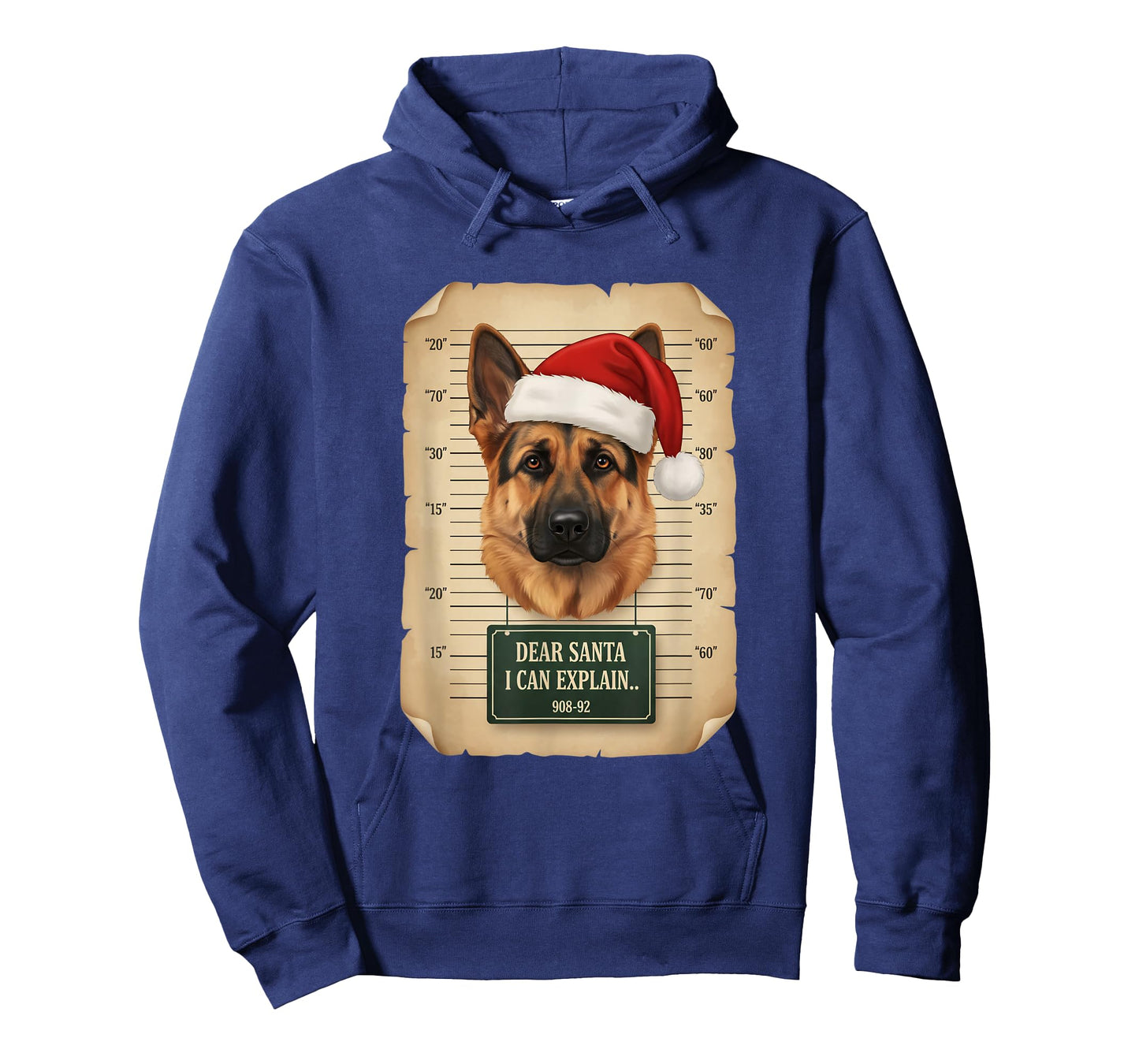 Dog Christmas Mugshot, Funny German Shepherd 'Dear Santa T-Shirt