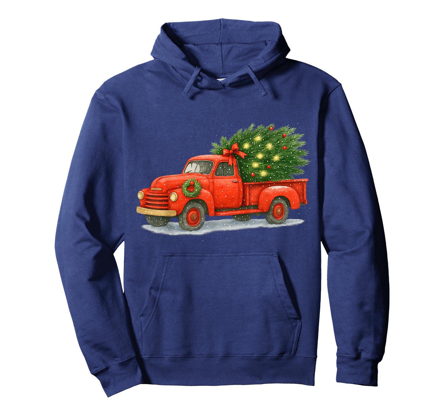 Vintage Red Truck Christmas Tree Winter Season T-Shirt