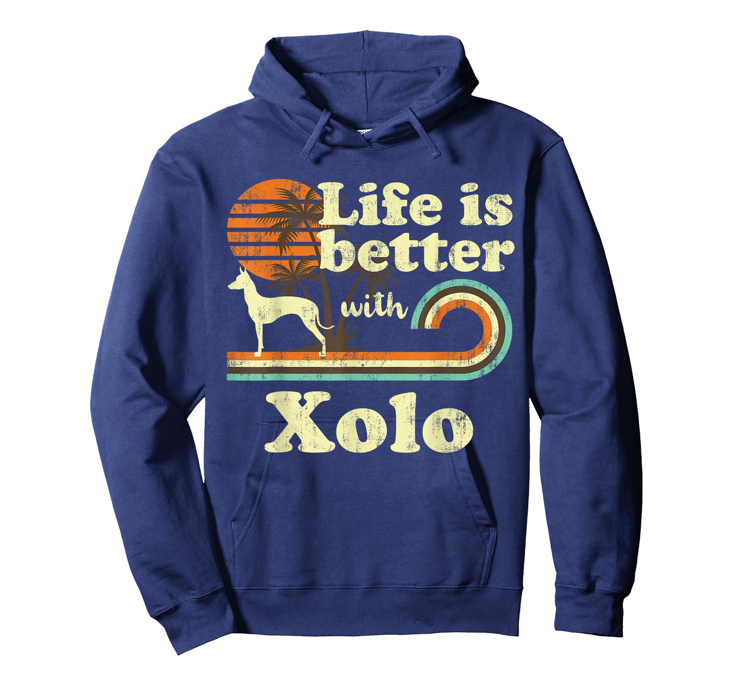 Life Better Xoloitzcuintli Xolo Vintage Dog Mom Dad T-Shirt