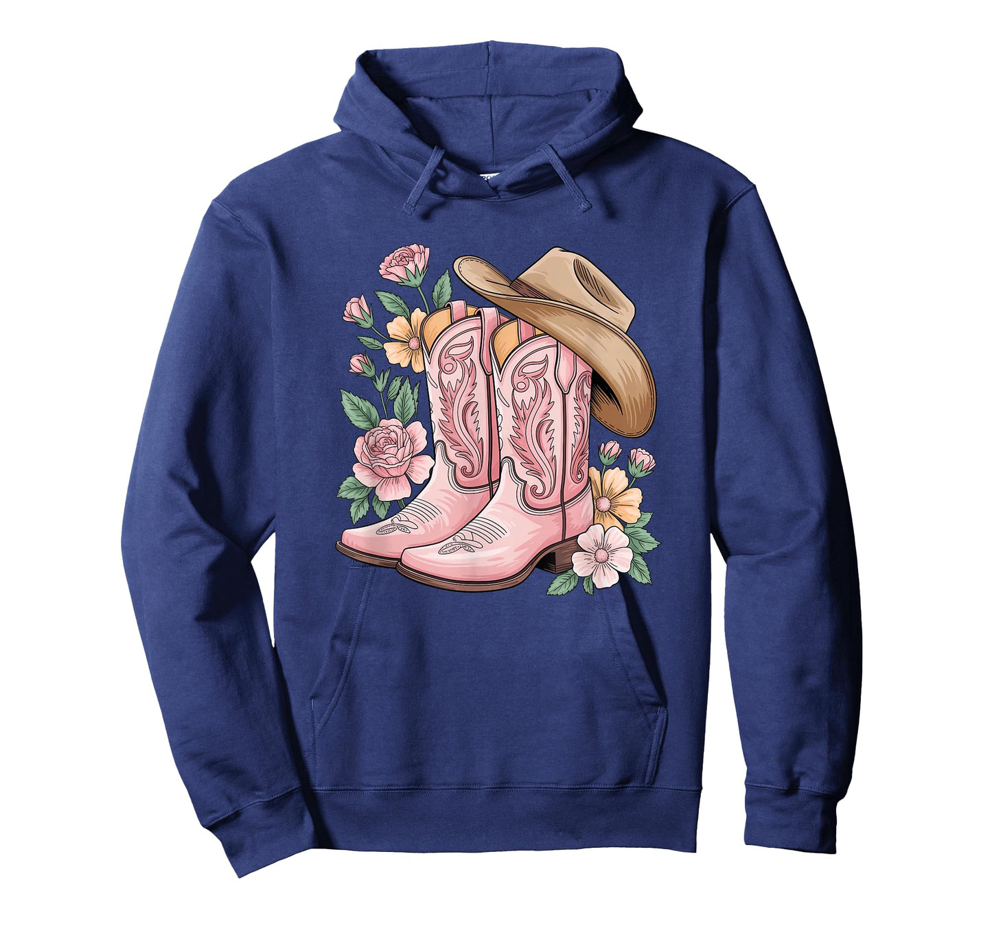 cowboy boot western country cowgirl flowers girl pink woman T-Shirt