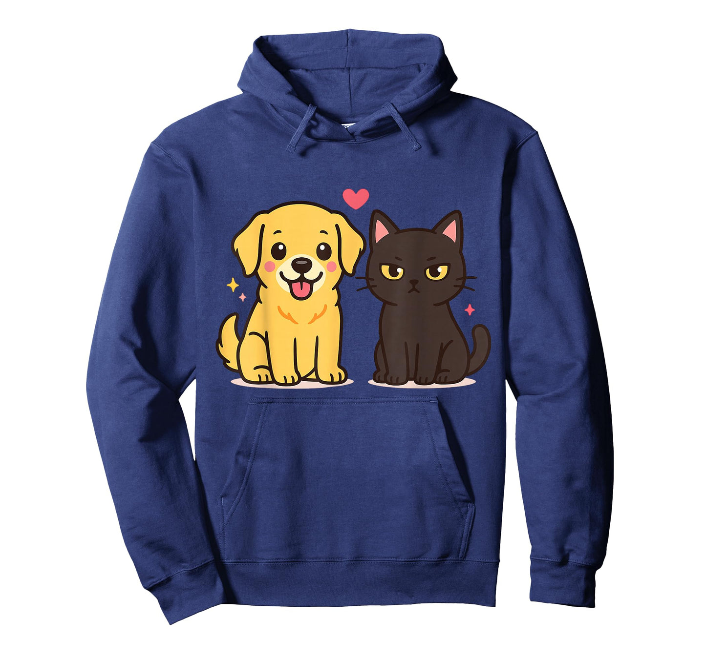 Golden Retriever Boyfriend & Black Cat Girlfriend Tee T-Shirt