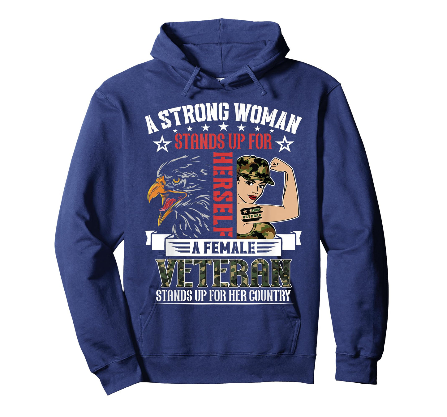 A Strong Woman.. Female Veteran Stands Up For Her Country T-Shirt