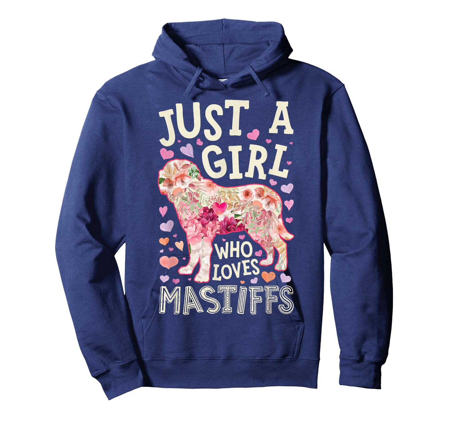 English Mastiff Just A Girl Who Loves Mastiffs Dog Flower T-Shirt