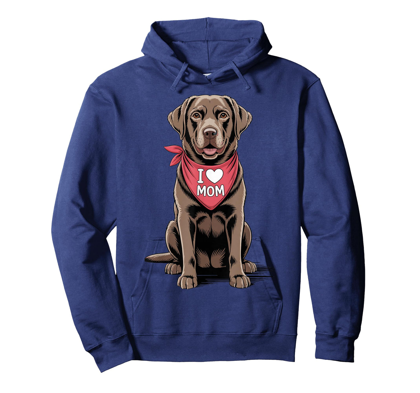 I Love Mom Chocolate Labrador Retriever Dog Mother's Day T-Shirt