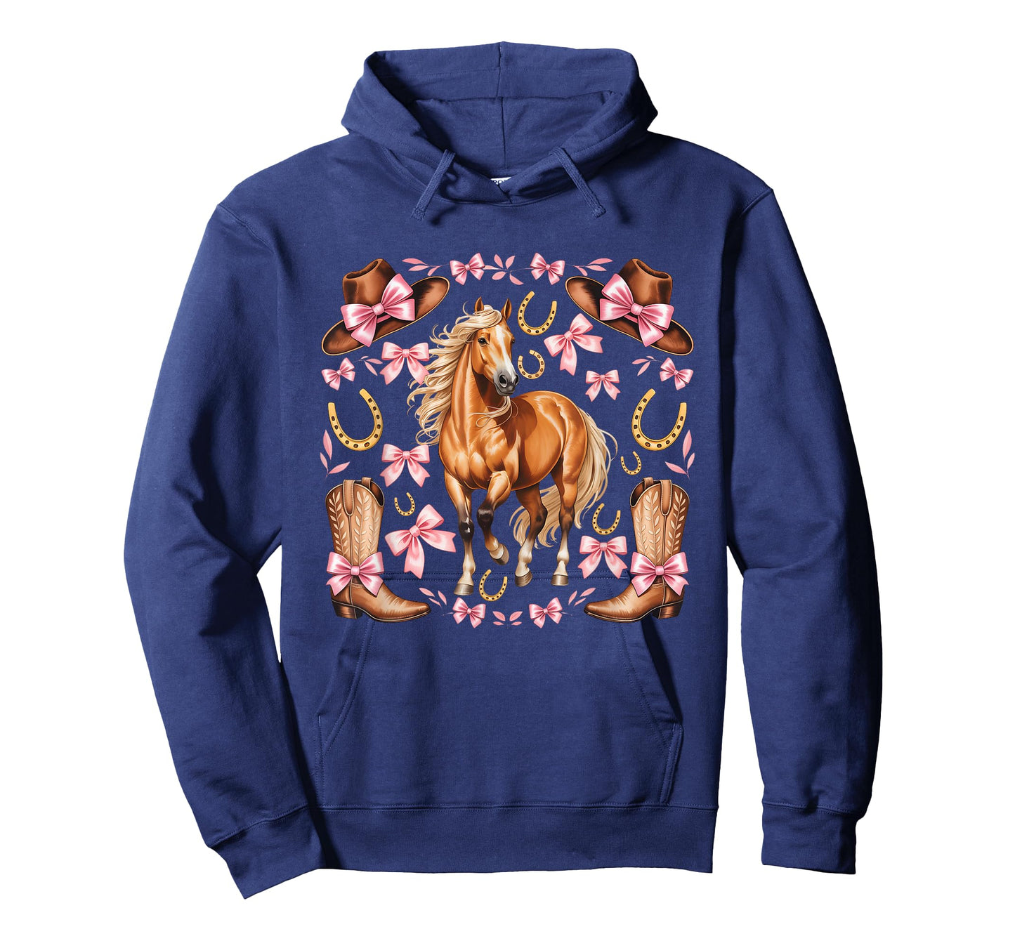 Western Girl Country Rodeo Pink Cowgirl Horse Coquette Bow T-Shirt