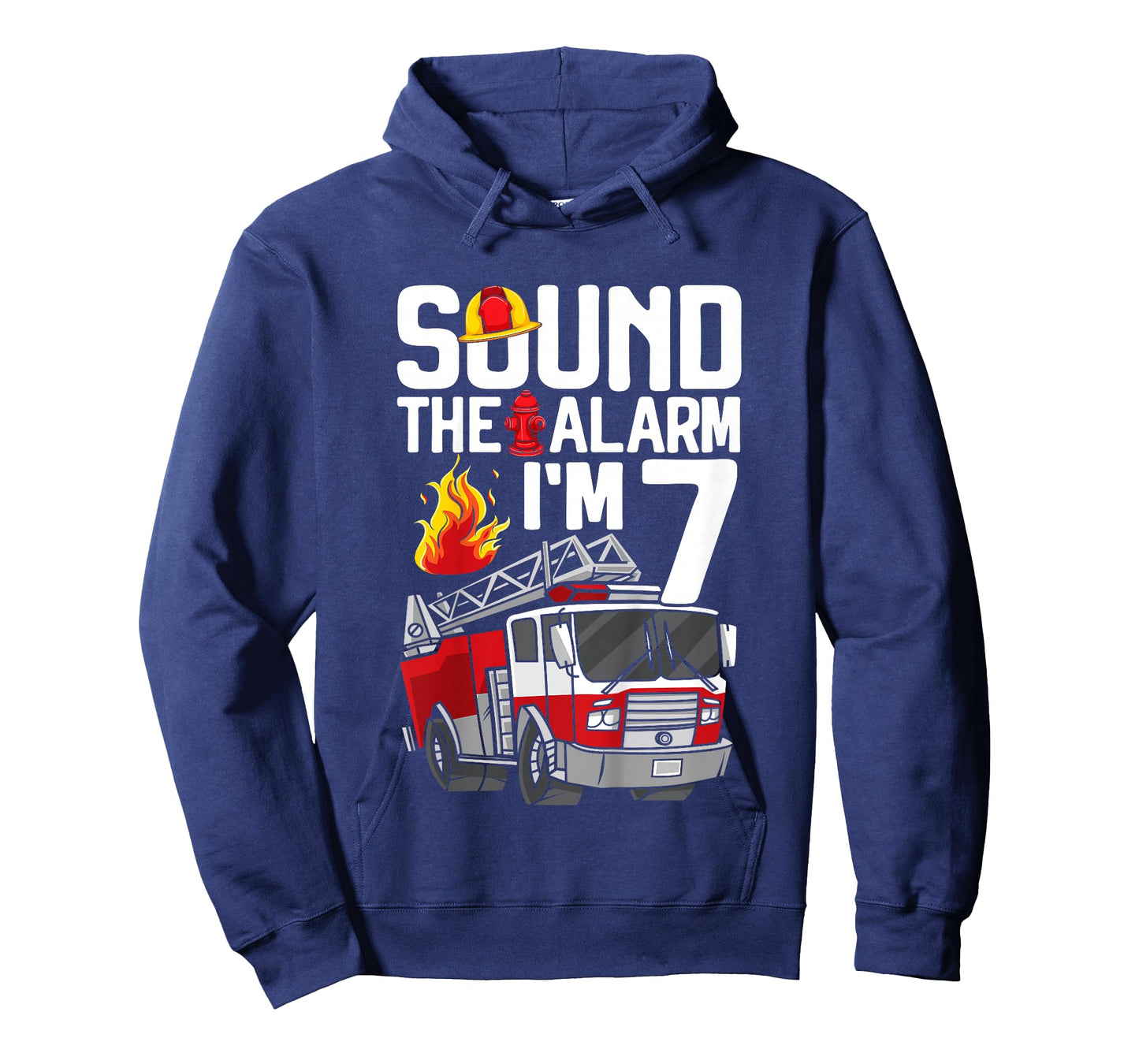 Kids 7 Years Old Firefighter 7th Birthday Boy Fire Truck Toddler T-Shirt