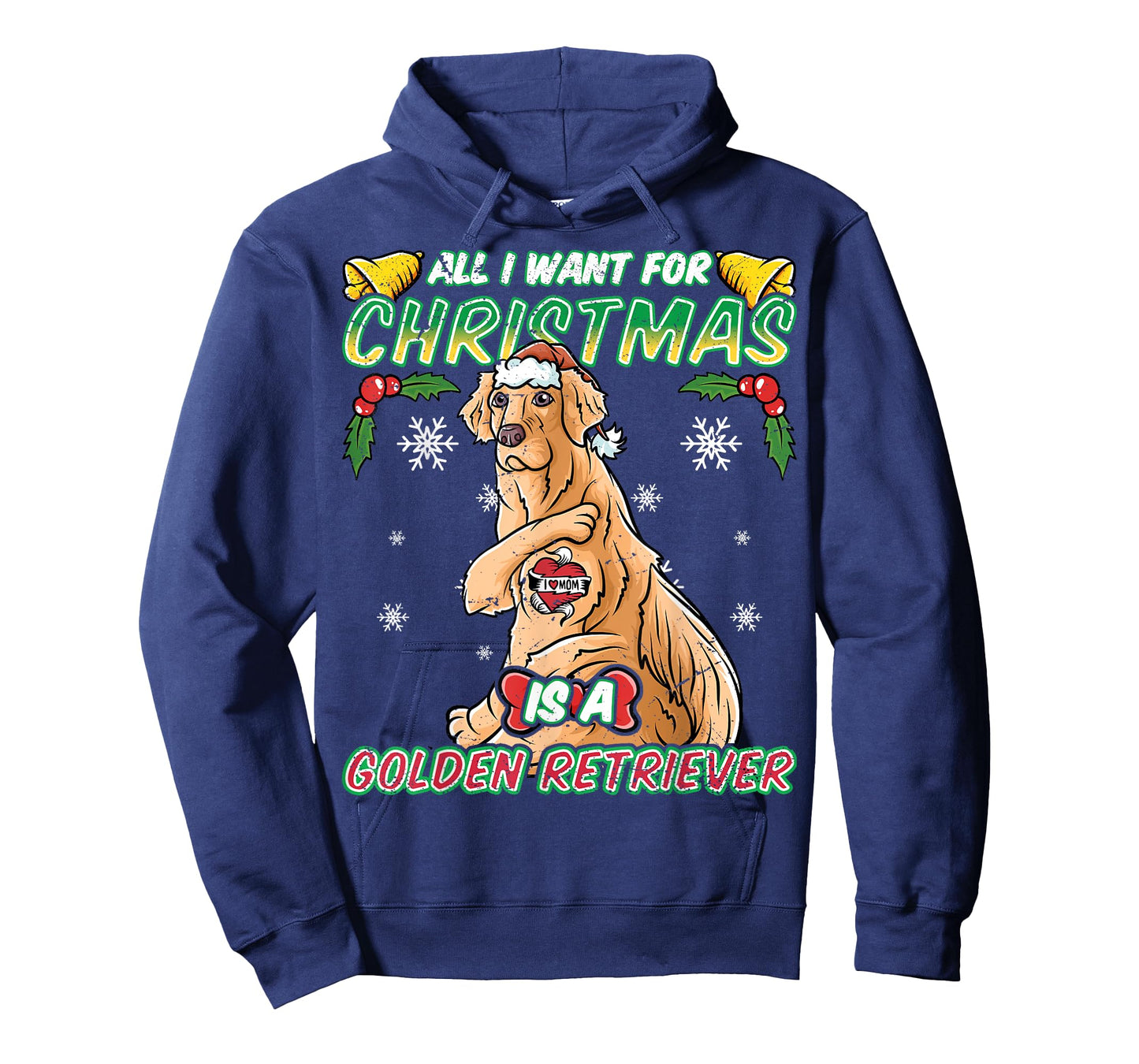All I Want For Christmas Is A Golden Retriever Santa Claus T-Shirt