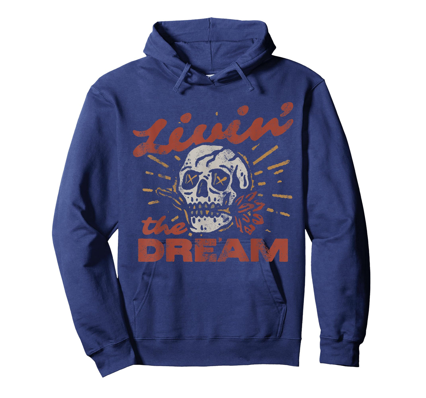 Funny Livin' The Dream Vintage Skull Retro for Men Women T-Shirt