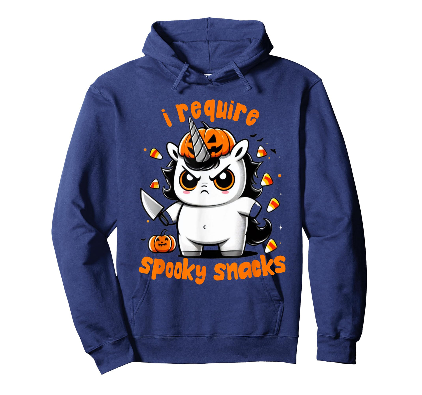 I Require Spooky Snacks Angry Unicorn Halloween T-Shirt