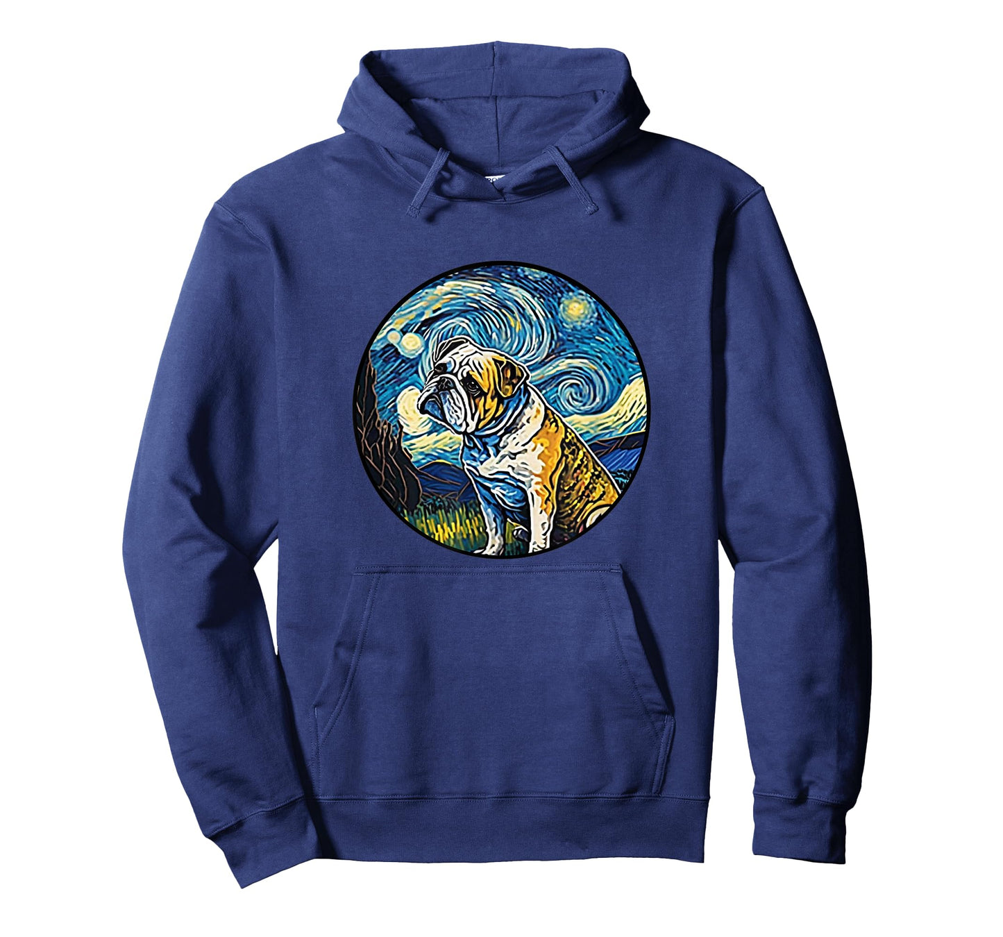 Valley Bulldog Starry Night Painting Dog Mom Dad T-Shirt
