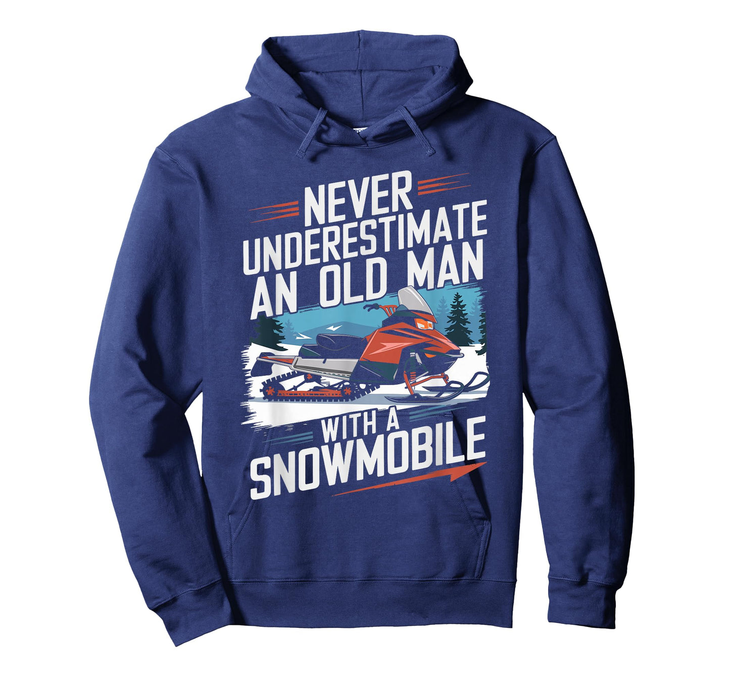 Never Underestimate An Old Man With A Snowmobile T-Shirt