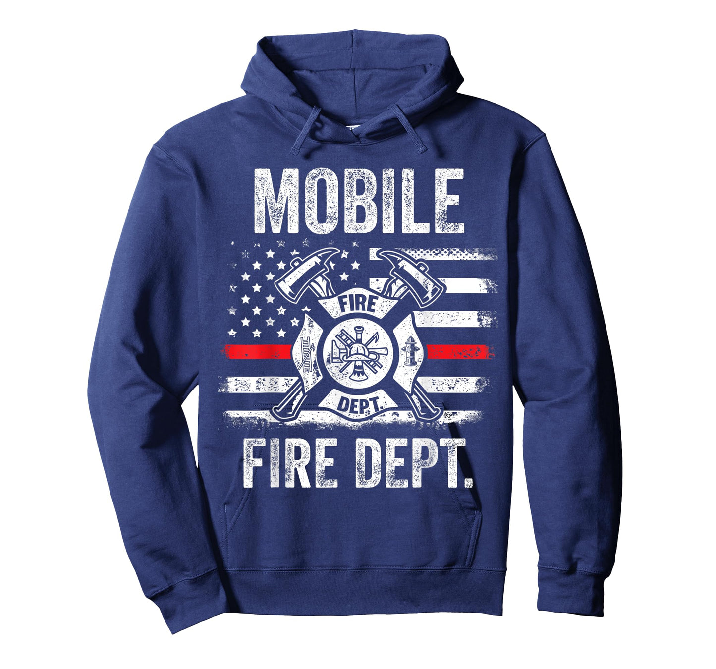 Mobile Alabama Fire Department Thin Red Line Fireman T-Shirt