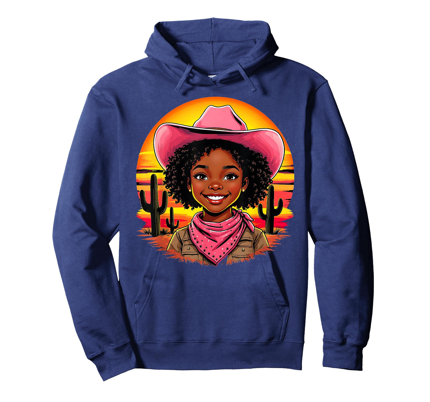 African American Black Cowgirl Girls Western Rodeo Melanin T-Shirt