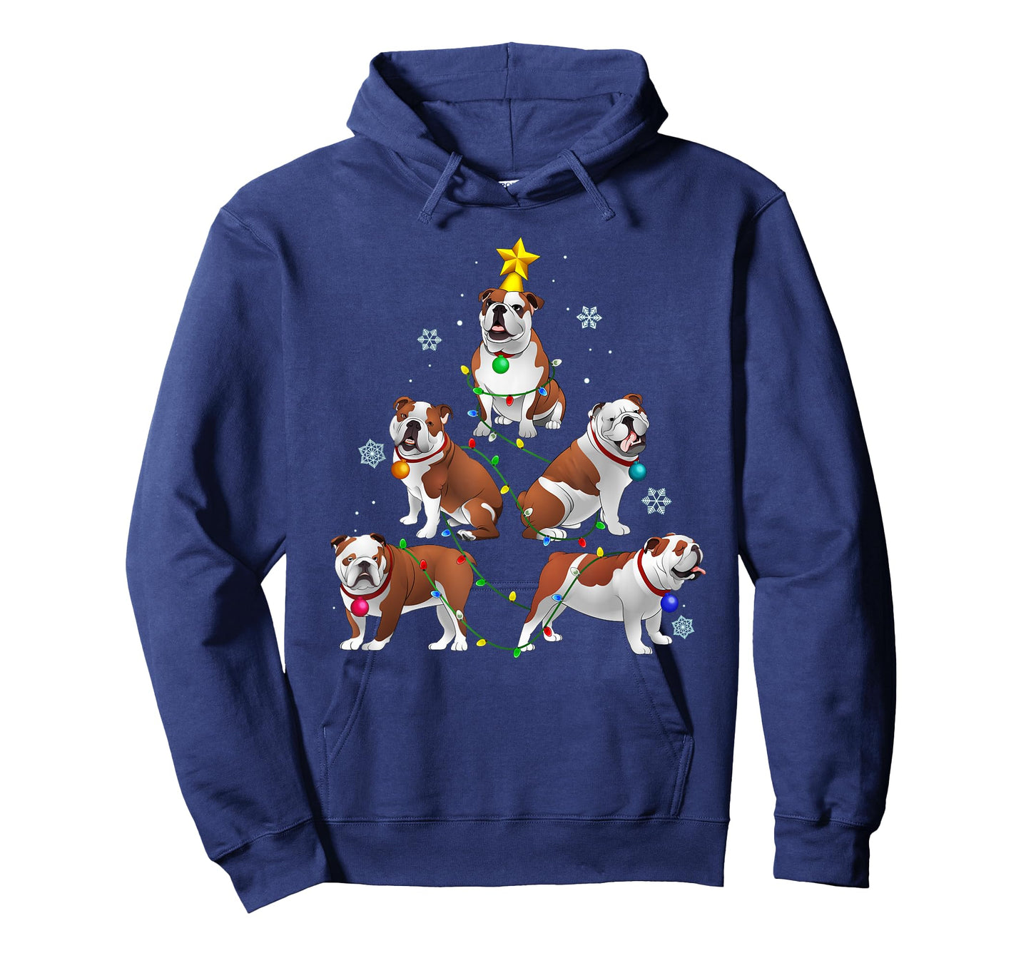 Funny Bulldog Christmas Tree T Shirt Ornament Decor T-Shirt