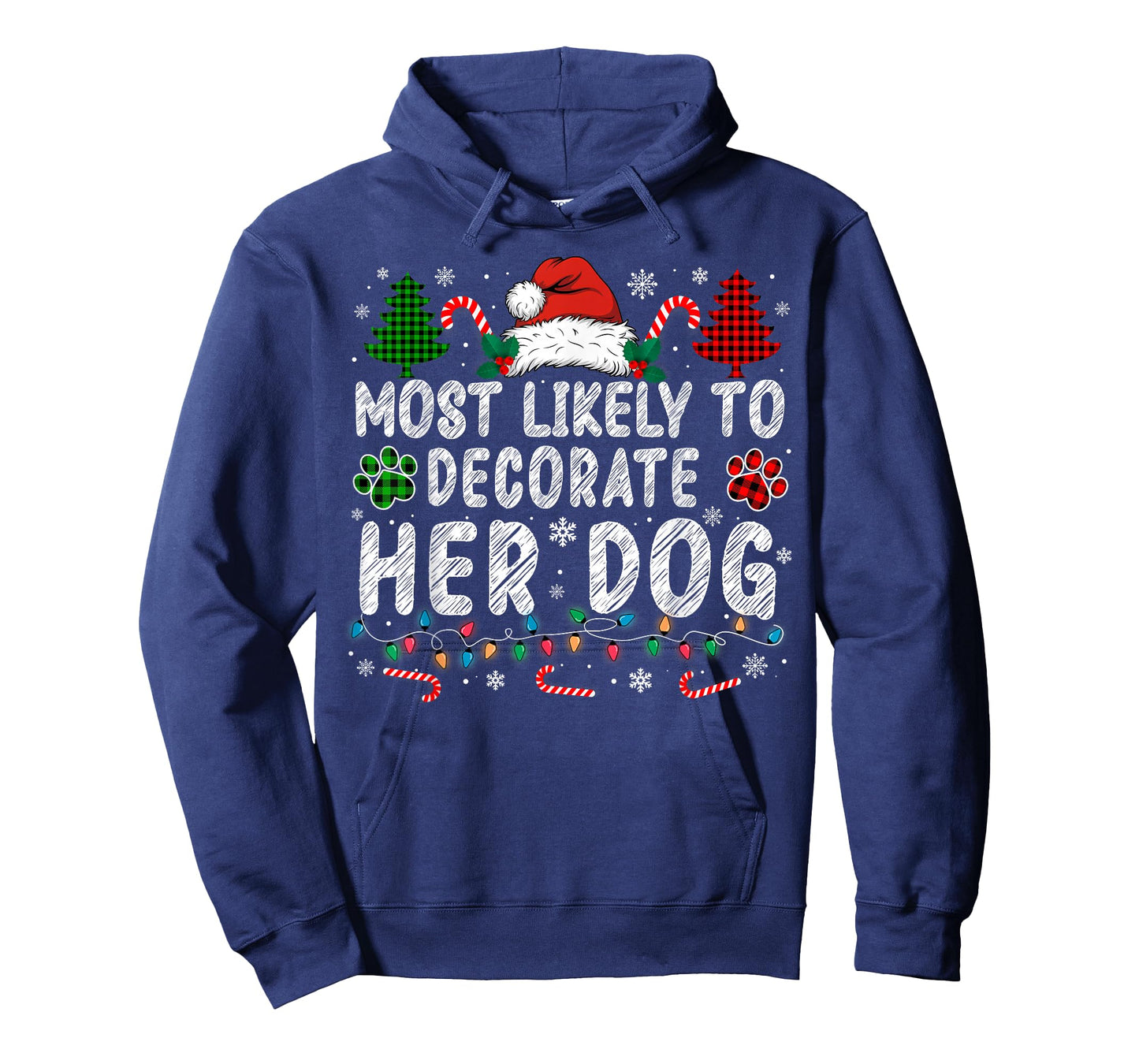 Most Likely to Decorate Her Dog Funny Matching Christmas T-Shirt